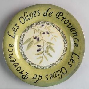 SAKURA 4-pcs Les Olives de Provence Melamine Appetizer Salad Plates #1010254A